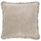 Bertie 100% Cotton Velvet Taupe Cushion Cover or Filled Cushion 45cm x 45cm - additional product view 2