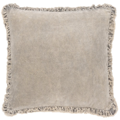 Bertie 100% Cotton Velvet Taupe Cushion Cover or Filled Cushion 45cm x 45cm - additional product view 2