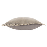 Bertie 100% Cotton Velvet Taupe Cushion Cover or Filled Cushion 45cm x 45cm - additional product view 4