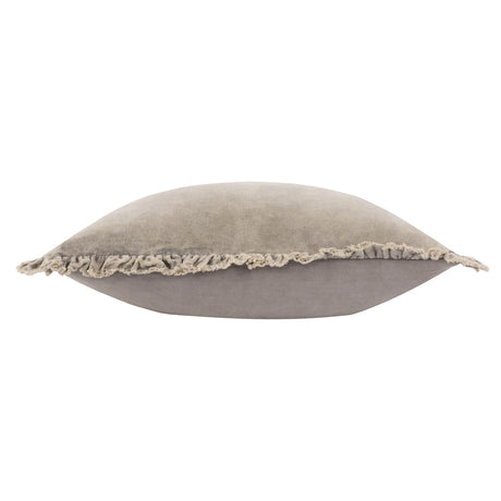 Bertie 100% Cotton Velvet Taupe Cushion Cover or Filled Cushion 45cm x 45cm - additional product view 4