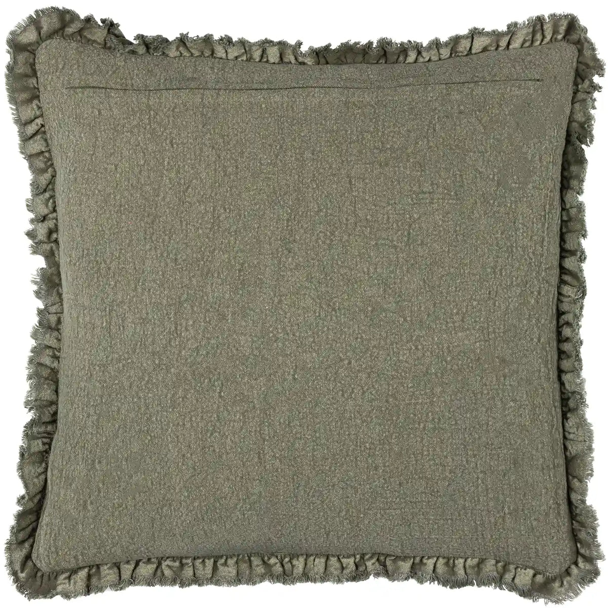 Bertie Washed 100% Cotton Velvet Moss Cushion Cover 45cm x 45cm - additional product view 2
