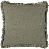 Bertie Washed 100% Cotton Velvet Moss Cushion Cover 45cm x 45cm - additional product view 2