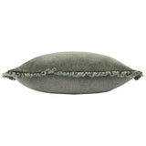 Bertie Washed 100% Cotton Velvet Moss Cushion Cover 45cm x 45cm - additional product view 3