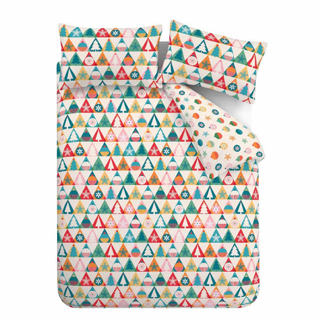 Catherine Lansfield Christmas Geo Festive Duvet Cover Set 5