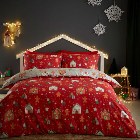 Christmas Gingerbread House Duvet Cover Set