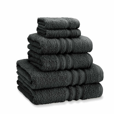 Catherine Lansfield Zero Twist 6 Piece Cotton Towel Bale Set 500GSM - Charcoal