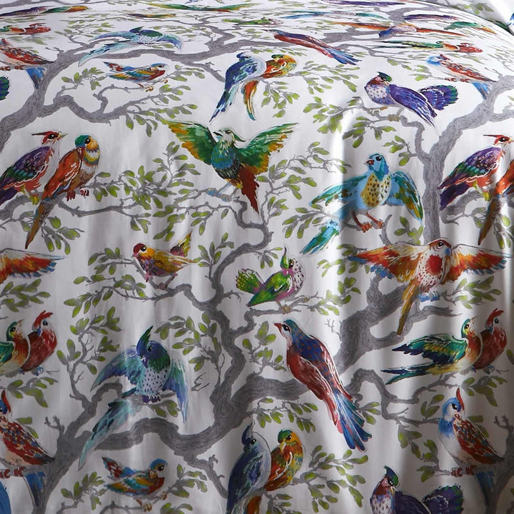 Birdity Absurdity Cotton Sateen Duvet Cover Set - Ideal