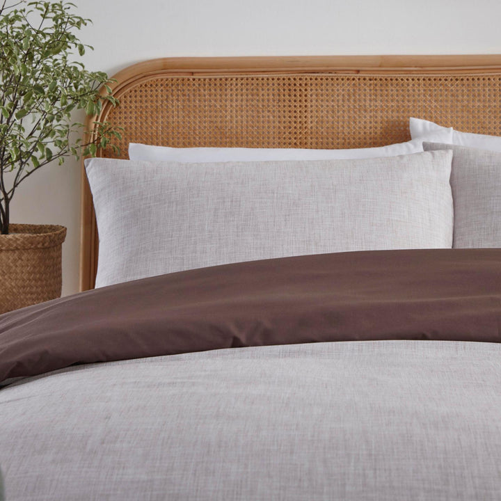 Biscay Cotton Brown Duvet Cover Set - Ideal
