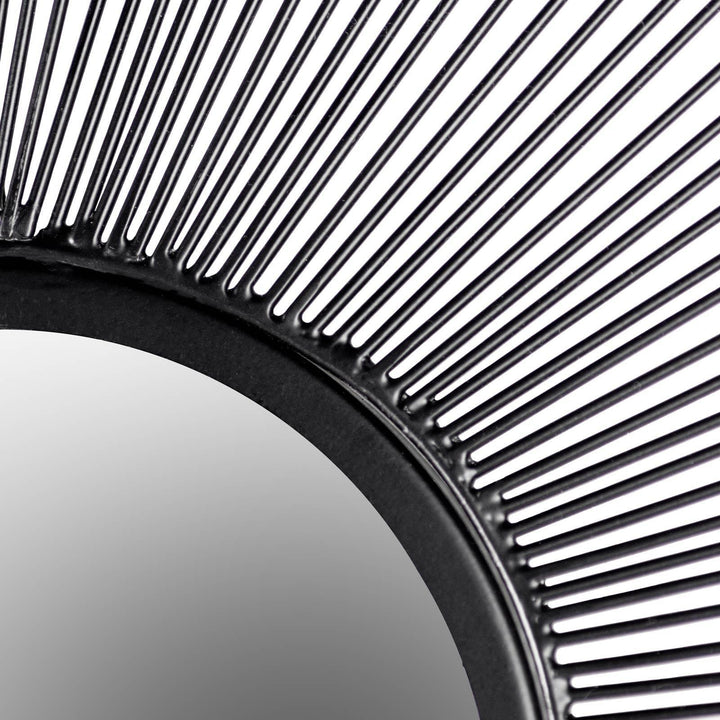 Black Wire Round Wall Mirror - Ideal
