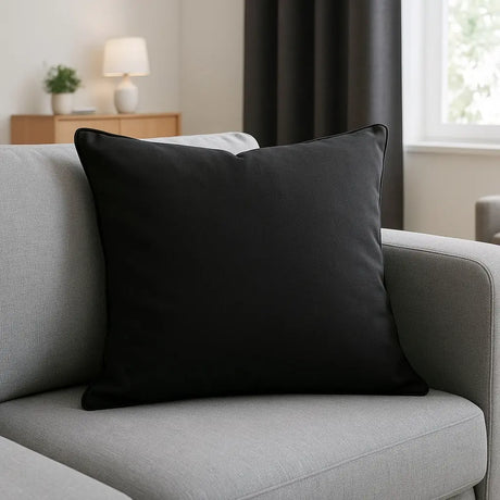 Sorbonne Cotton Cushion Cover 43cm x 43cm (17" x 17") - Black