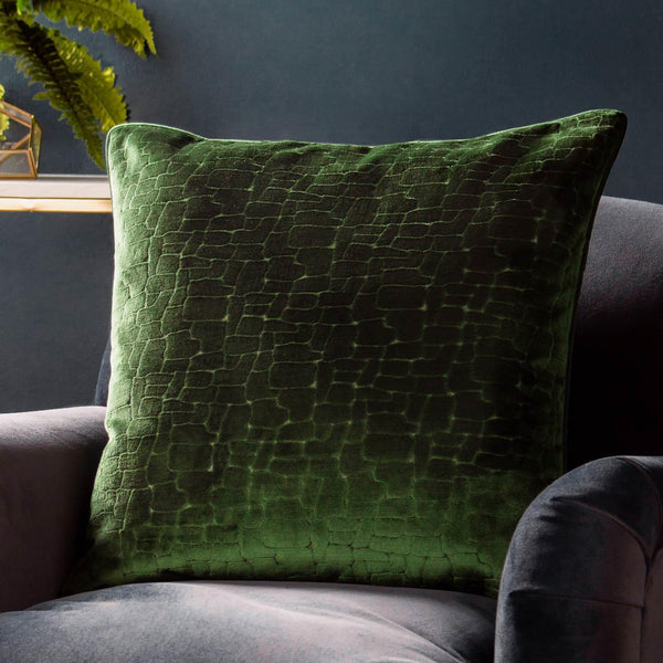 Bloomsbury Emerald Velvet Cushion Cover 20" x 20" - Ideal