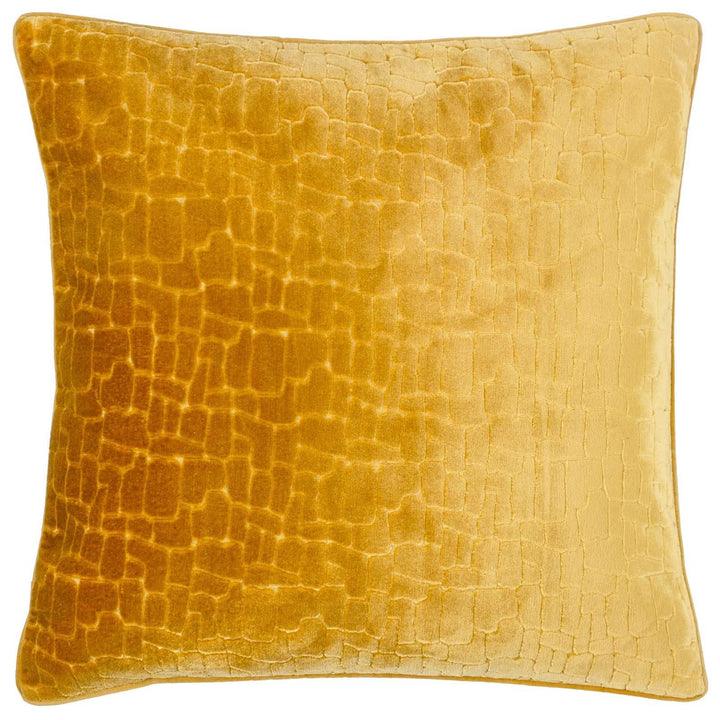 Bloomsbury Mustard Velvet Cushion Cover 20" x 20" - Ideal