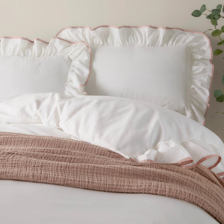 Blousey Pink 100% Cotton Duvet Cover Bedding Set - additional product view 1