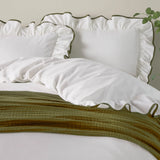 Blousey Olive 100% Cotton Duvet Cover Bedding Set - additional product view 1