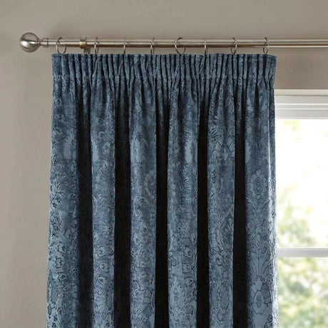 Trinity Jacquard Velvet Pencil Pleat Curtains 2