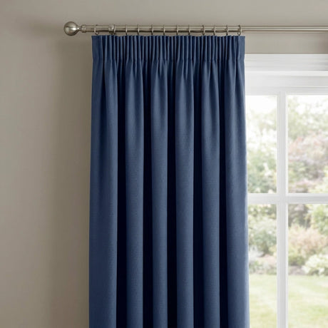 100% Blackout Tape Top Pencil Pleat Curtains 2