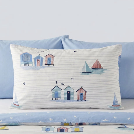 Beach Huts Polycotton Duvet Cover Set 3
