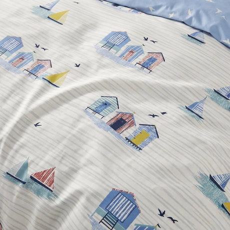 Beach Huts Polycotton Duvet Cover Set 4