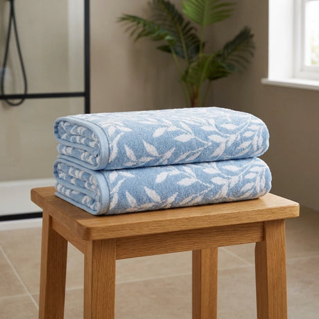 Sandringham Jacquard Leaf 550gsm Towel 3
