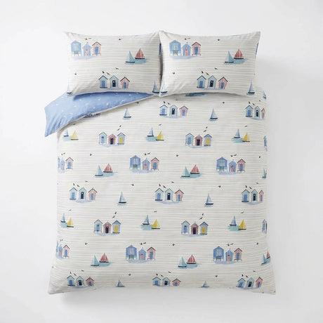 Beach Huts Polycotton Duvet Cover Set 2