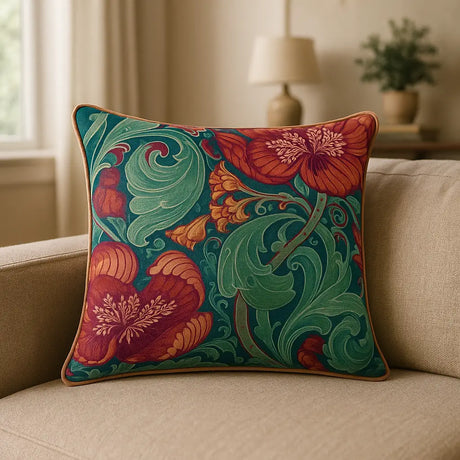Laurence Llewelyn-Bowen Down the Dilly Blue Ochre Cushion Cover 43cm x 43cm - Blue