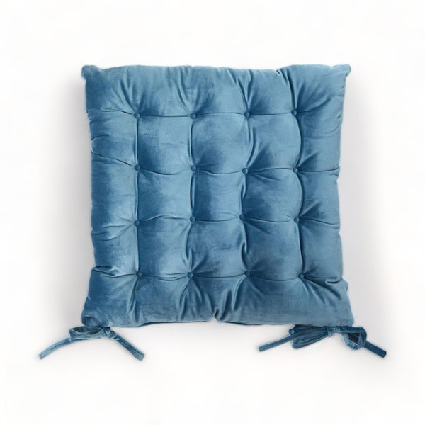 Holland Velvet Plush Seat Pad Blue