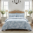 Chrysanthemum Floral Duvet Cover Set - Blue