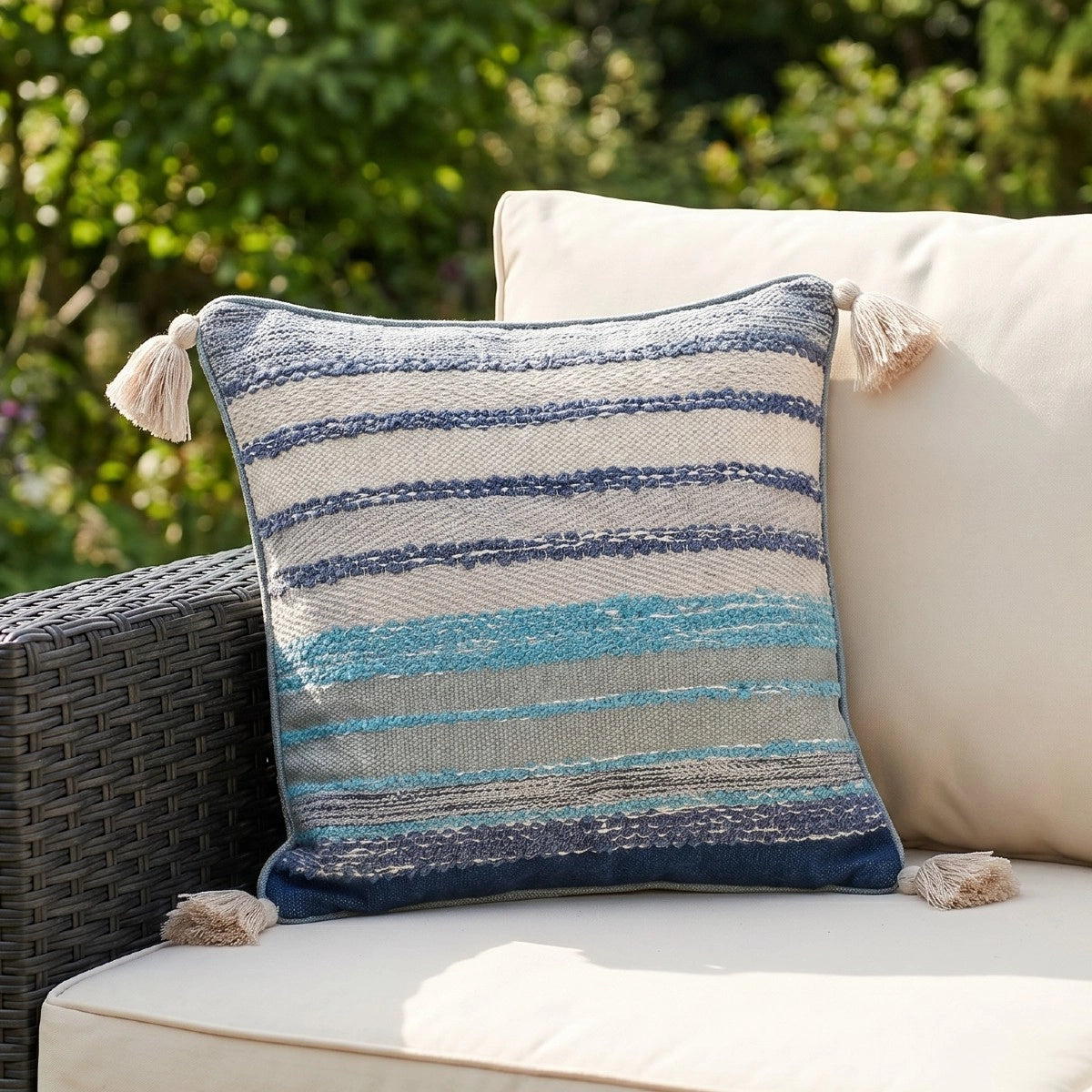 Grayson Outdoor Cushion Cover and Filled Cushion 43cm x 43cm 4
