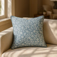 Sade Floral Cushion Cover 18" x 18" (45cm x 45cm) - Blue