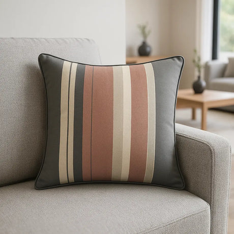 Whitworth Stripe 100% Cotton Cushion Cover 43cm x 43cm - Blush Pink