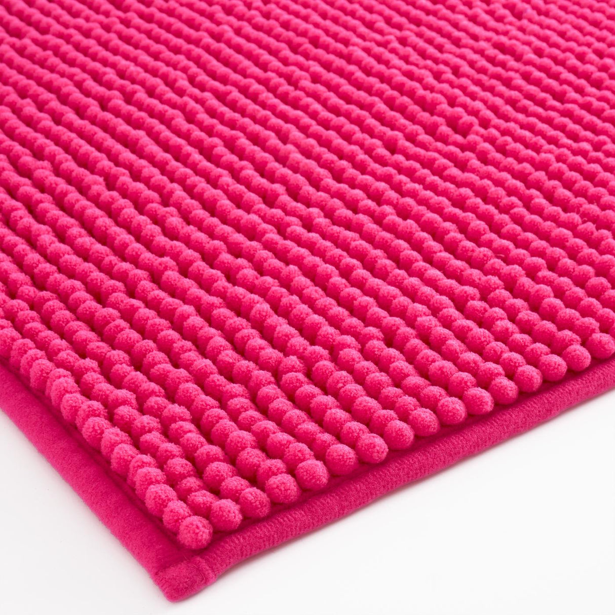 Catherine Lansfield Bobble 50x80cm Bath Mat Hot Pink