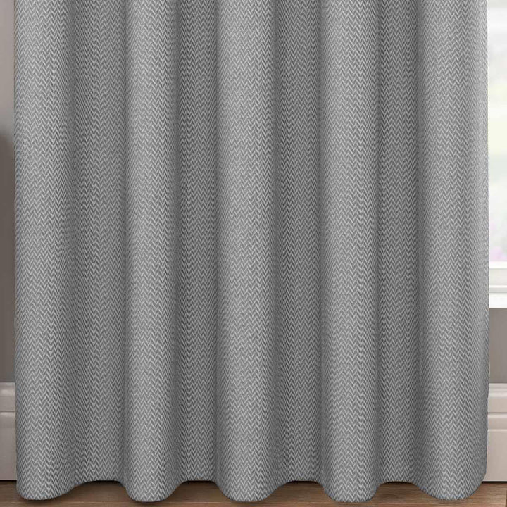 Bondi Eyelet Curtains Grey 90" x 72" - Ideal