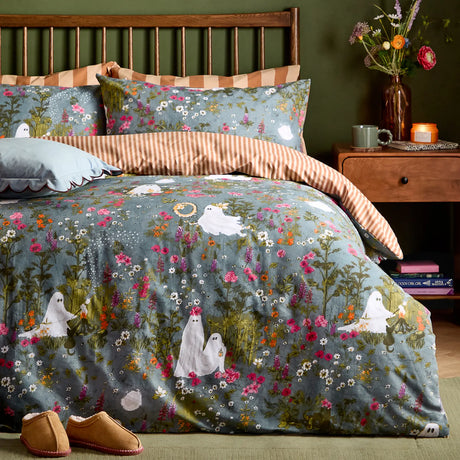 Bootanical Forest Reversible Halloween Duvet Cover Set image 4