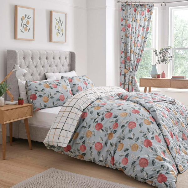 Botanical Fruits Quilted Bedspread - Ideal