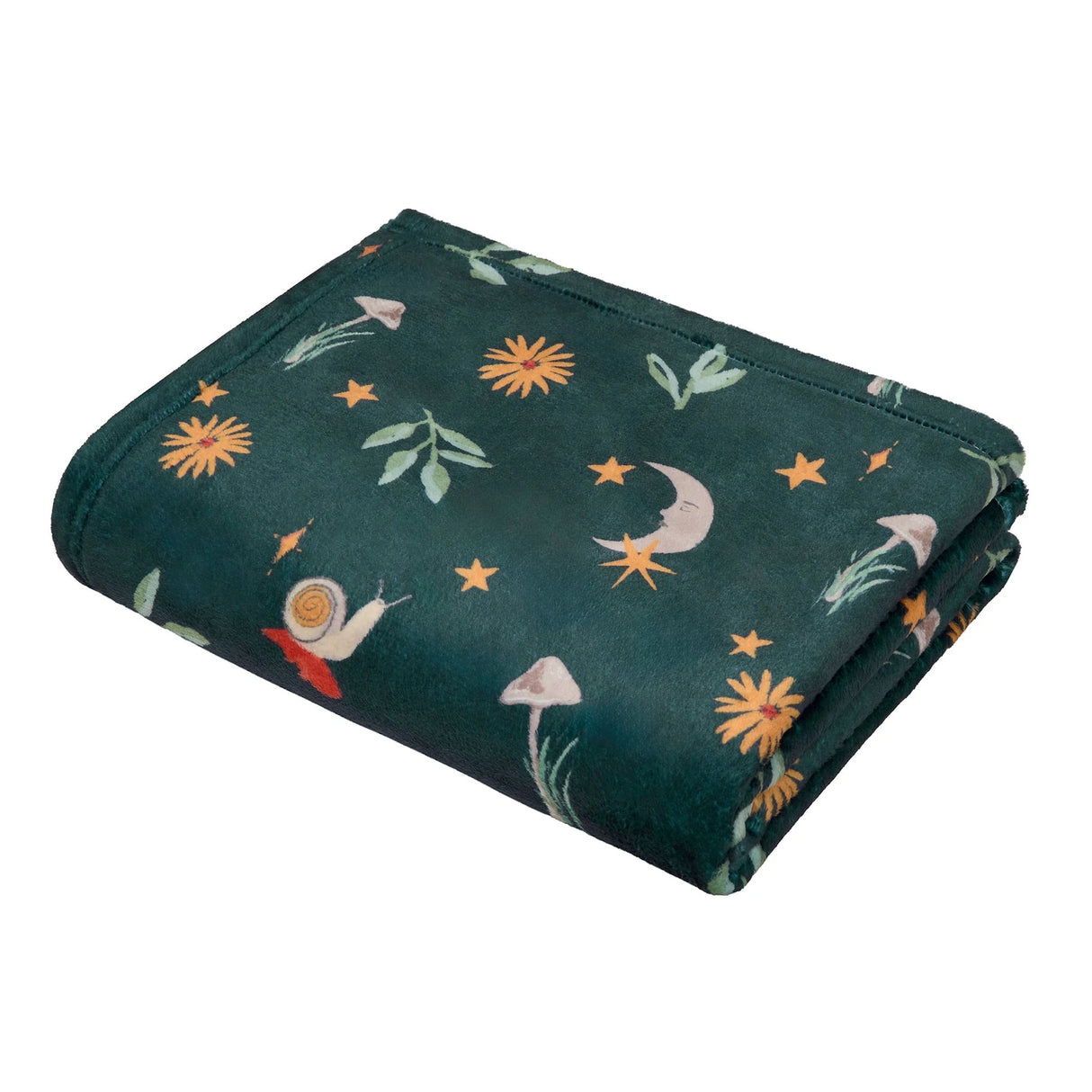 Botanical Mushrooms Green Throw Blanket 120 x 150cm - product image 2