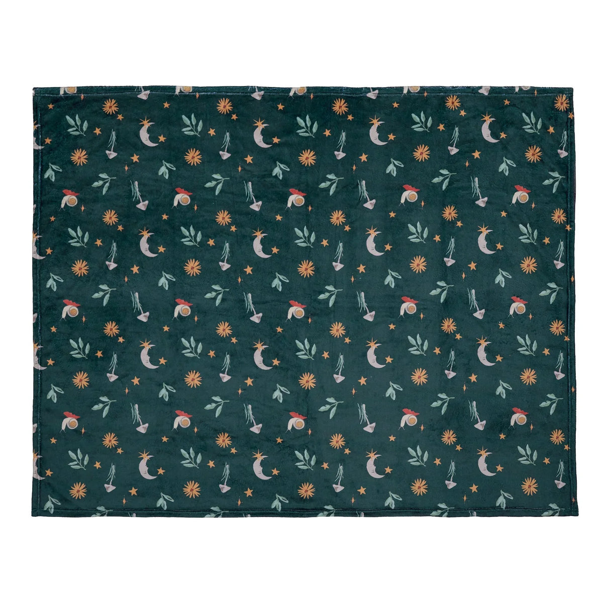 Botanical Mushrooms Green Throw Blanket 120 x 150cm - product image 3