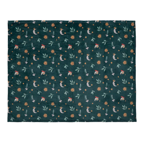 Botanical Mushrooms Green Throw Blanket 120 x 150cm - product image 3