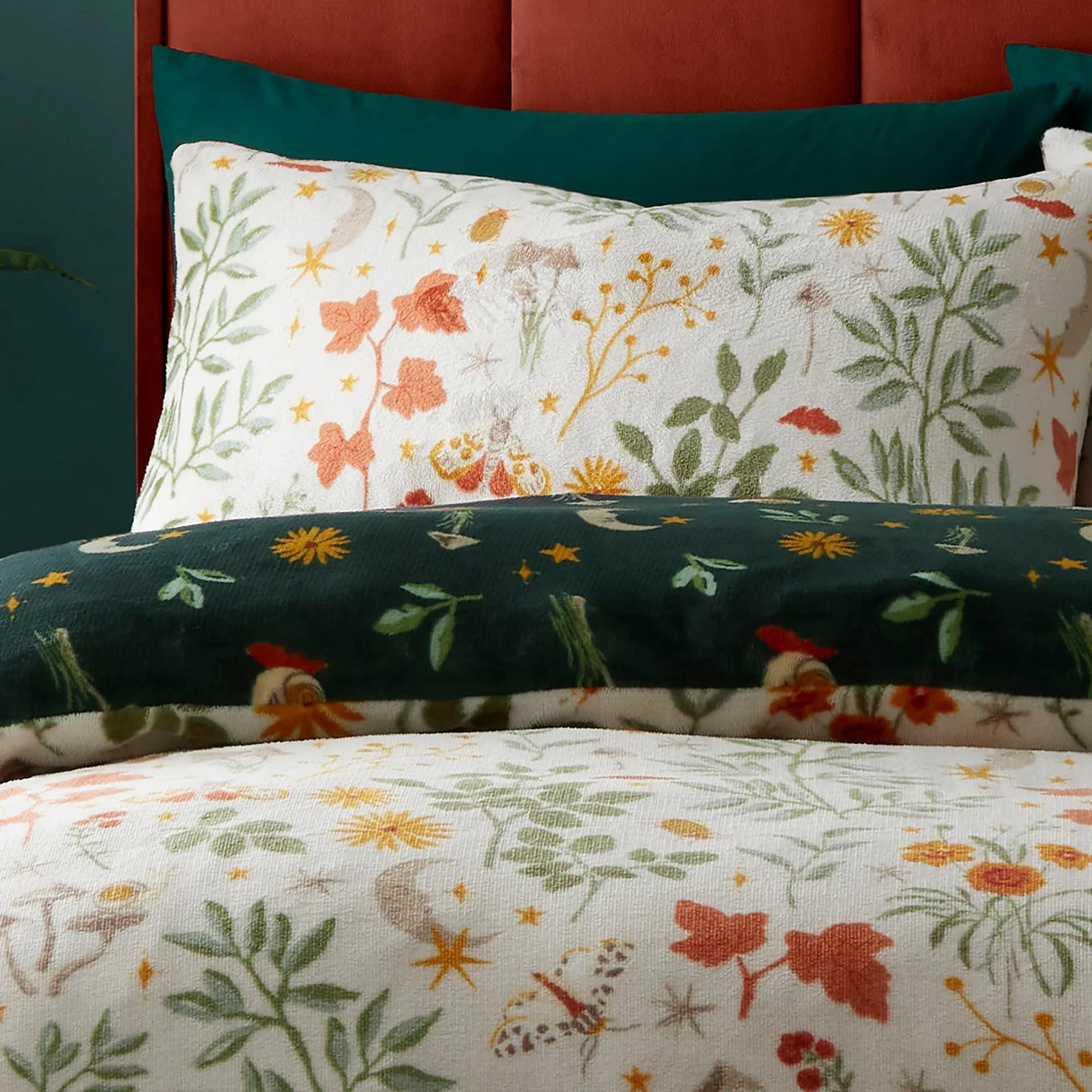 Botanical Mushrooms Natural Easy Care Duvet Cover Set - product image 2