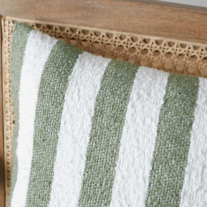 Boucle Stripe Olive Cushion Cover - Ideal