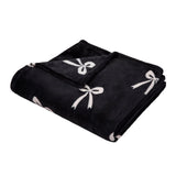 Bows Monochrome Throw Blanket 120 x 150cm - product image 2