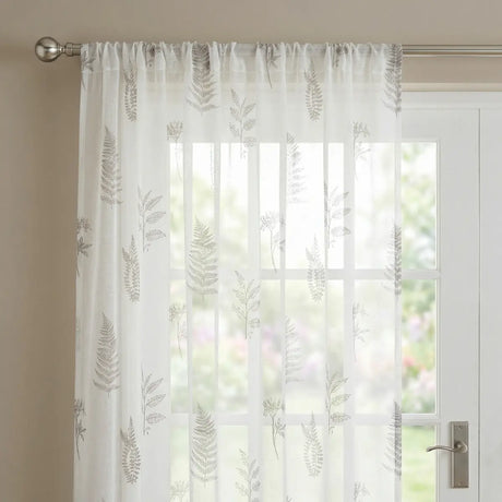 Bracken Printed Slot Top Voile Curtain Panel 5