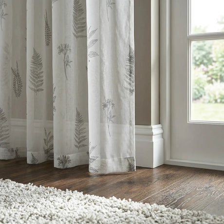 Bracken Printed Slot Top Voile Curtain Panel 6