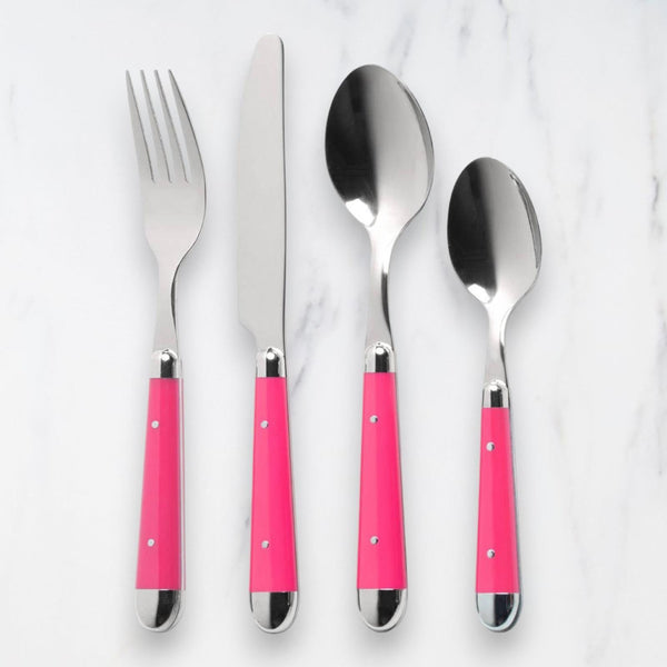 Brasserie 16 Piece Pink Cutlery Set - Ideal