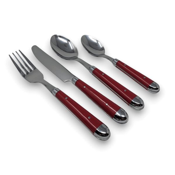 Brasserie 16 Piece Red Cutlery Set - Ideal