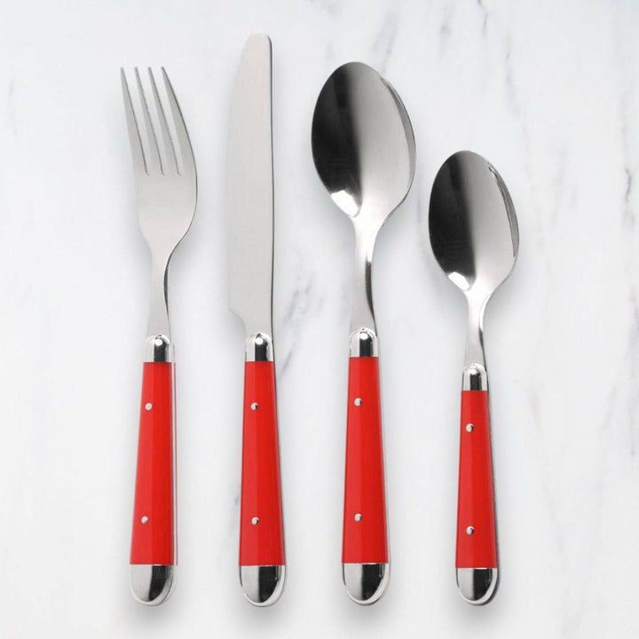 Brasserie 16 Piece Red Cutlery Set - Ideal