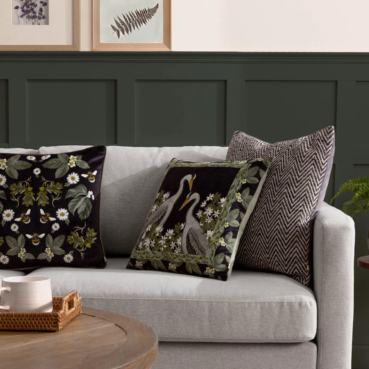 Braywick Velvet Clarence Cushion Cover or Filled Cushion 43cm x 43cm - additional product view 6