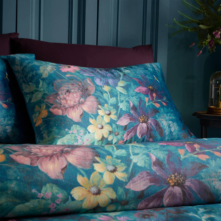Bridgerton Romantic Floral Velvet Duvet Cover Set - Ideal