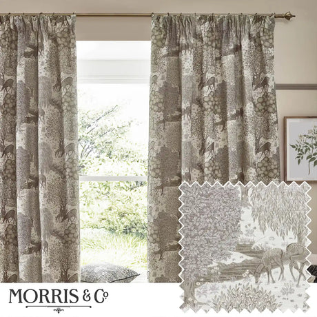 Brook Linen Thermal Blackout Dimout Pencil Pleat Curtains - additional product view 1