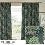 Brook Forest Green Thermal Blackout Dimout Pencil Pleat Curtains - additional product view 1
