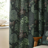 Brook Forest Green Thermal Blackout Dimout Pencil Pleat Curtains - additional product view 4